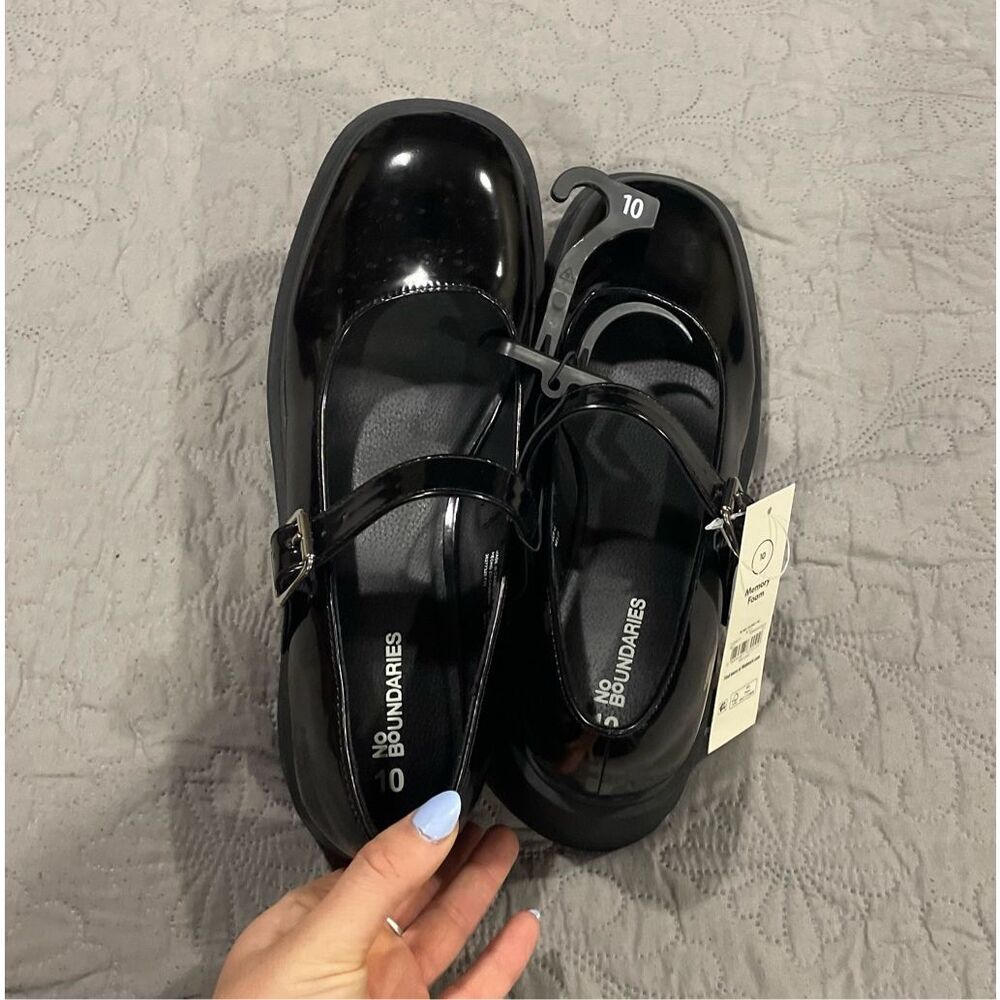 No Boundaries Mary Jane Memory Foam Black Women’s 10 New - Picture 3 of 5